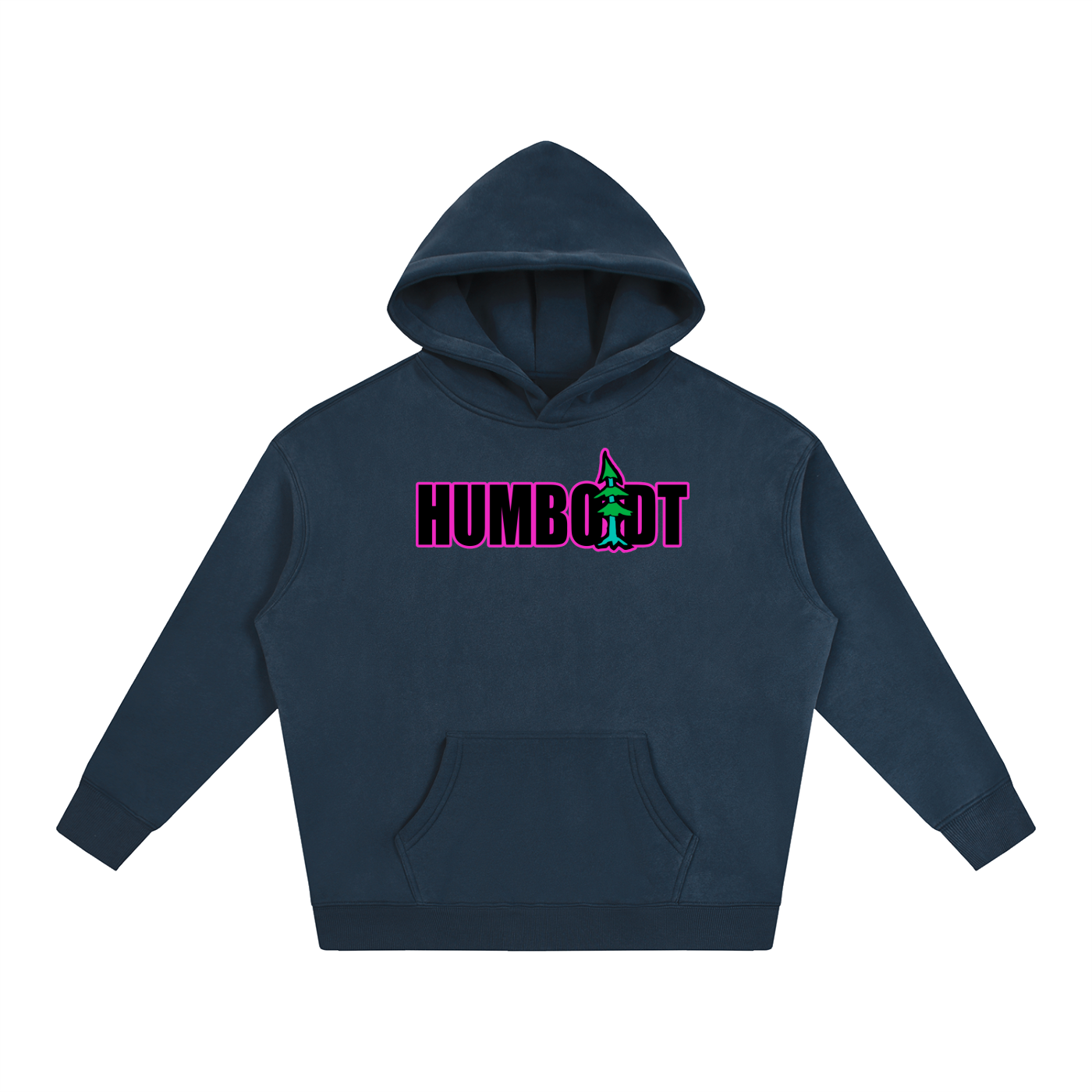 Humboldt Blockstyle Oversize Fleeced Pullover Hoodie Hot Pink Colorway - CUSTOM ORDER