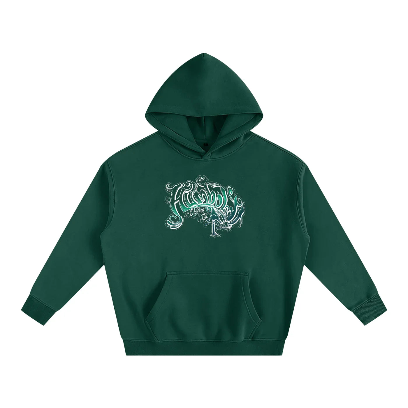 Scrolly Oversized Fleeced Pullover Hoodie - CUSTOM ORDER