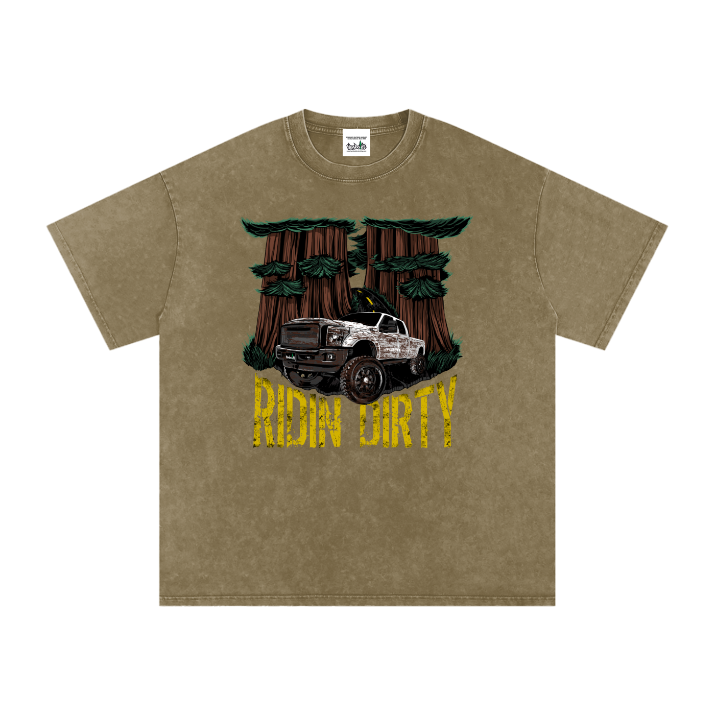 Ridin Dirty Snow Washed Oversized Cotton TShirt - CUSTOM ORDER