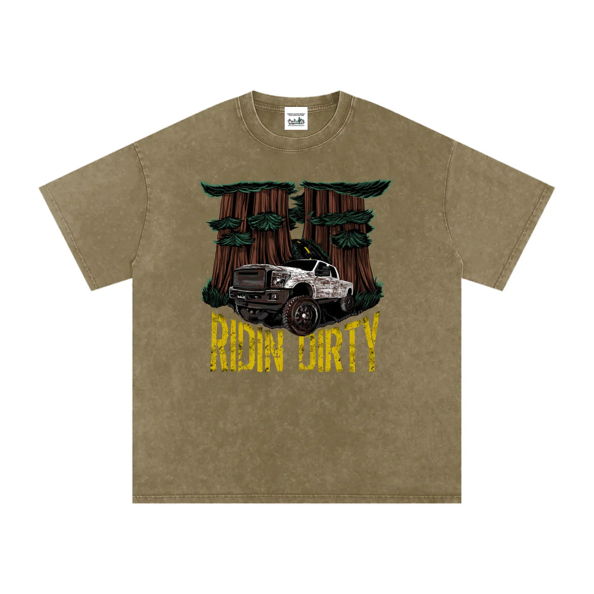 Ridin Dirty Snow Washed Oversized Cotton TShirt - CUSTOM ORDER