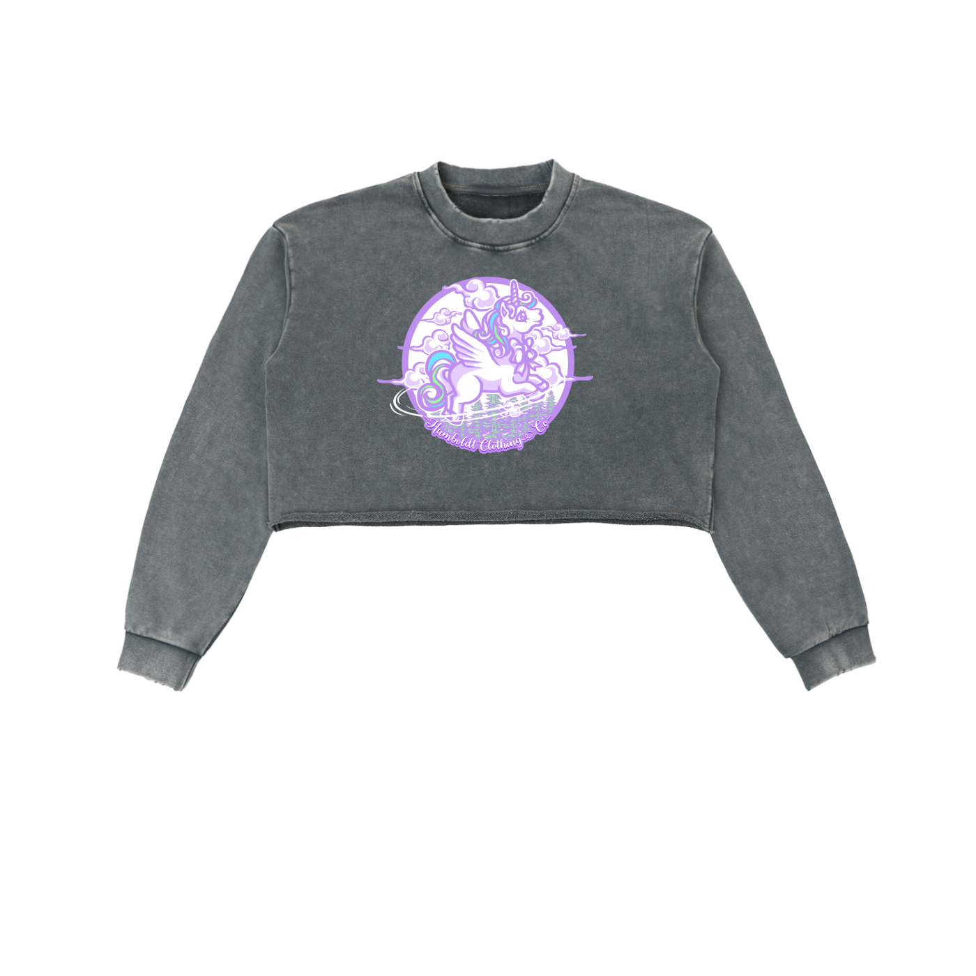 Flying Unicorn Cropped Sweatshirt