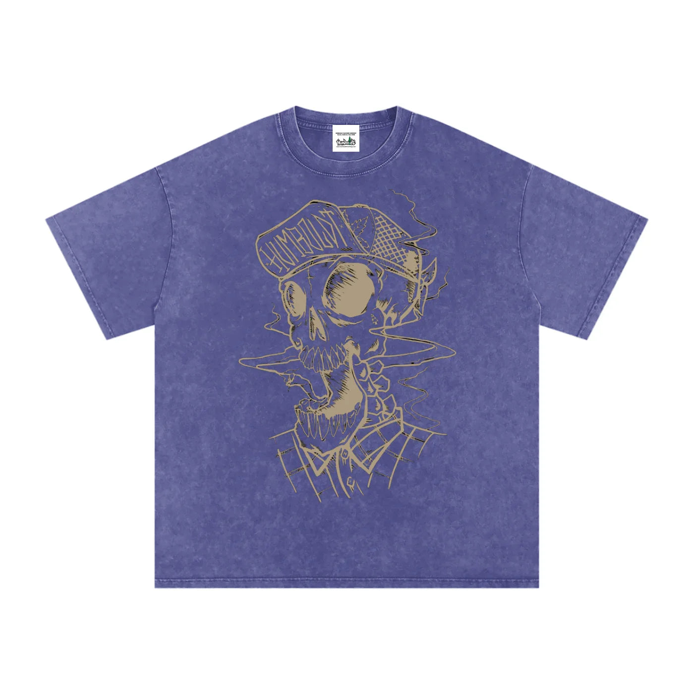 Skully Snow Washed Oversized Cotton Tshirt-CUSTOM ORDER