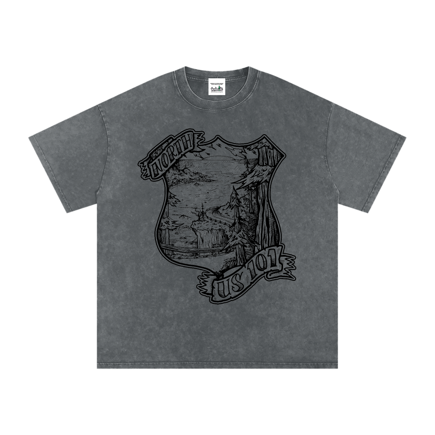 101 North Snow Washed Oversized Cotton TShirt - CUSTOM ORDER