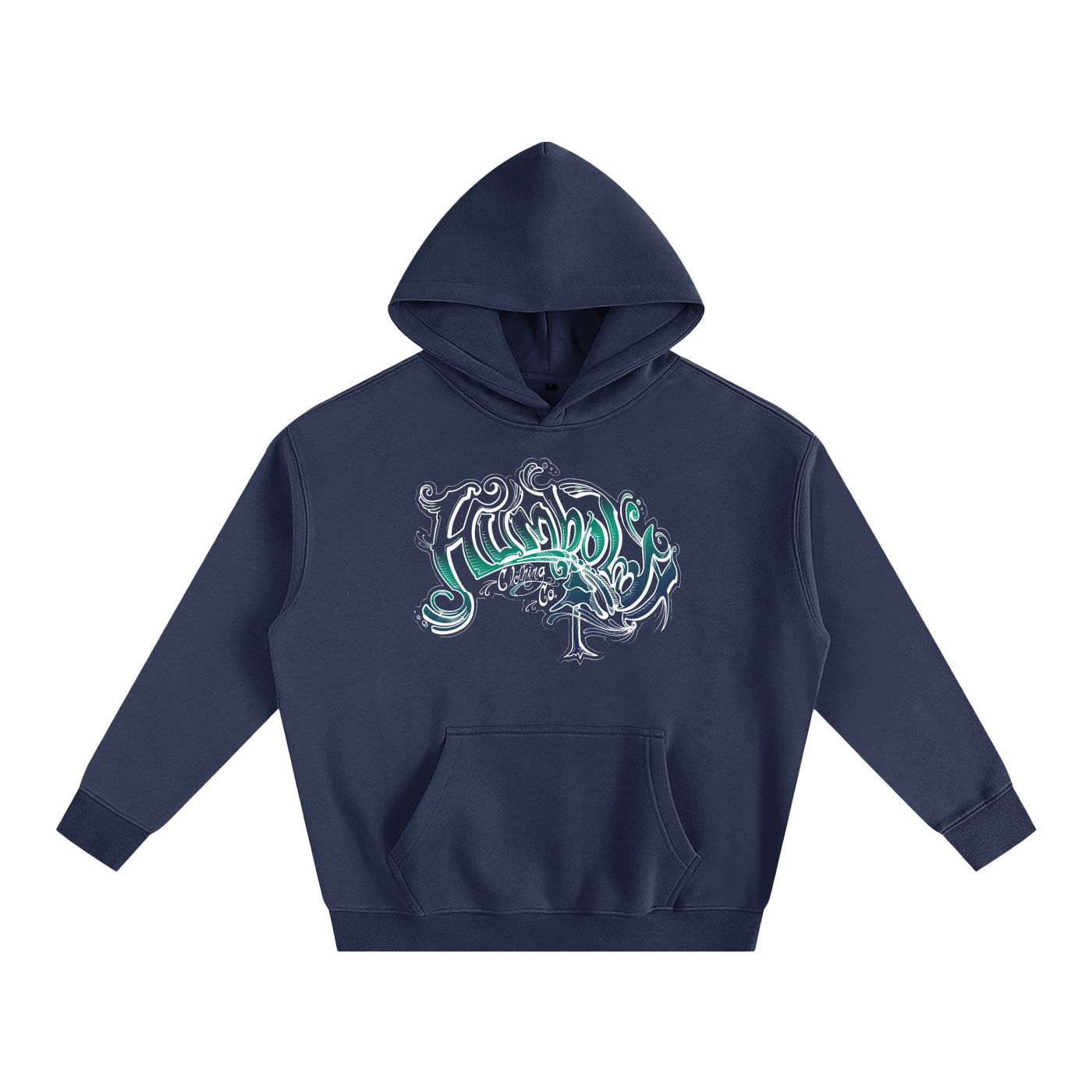 Scrolly Oversized Fleeced Pullover Hoodie - CUSTOM ORDER