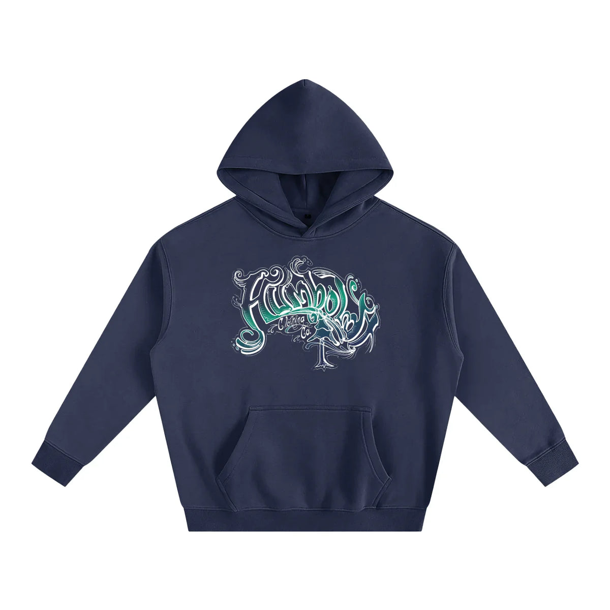Scrolly Oversized Fleeced Pullover Hoodie - CUSTOM ORDER