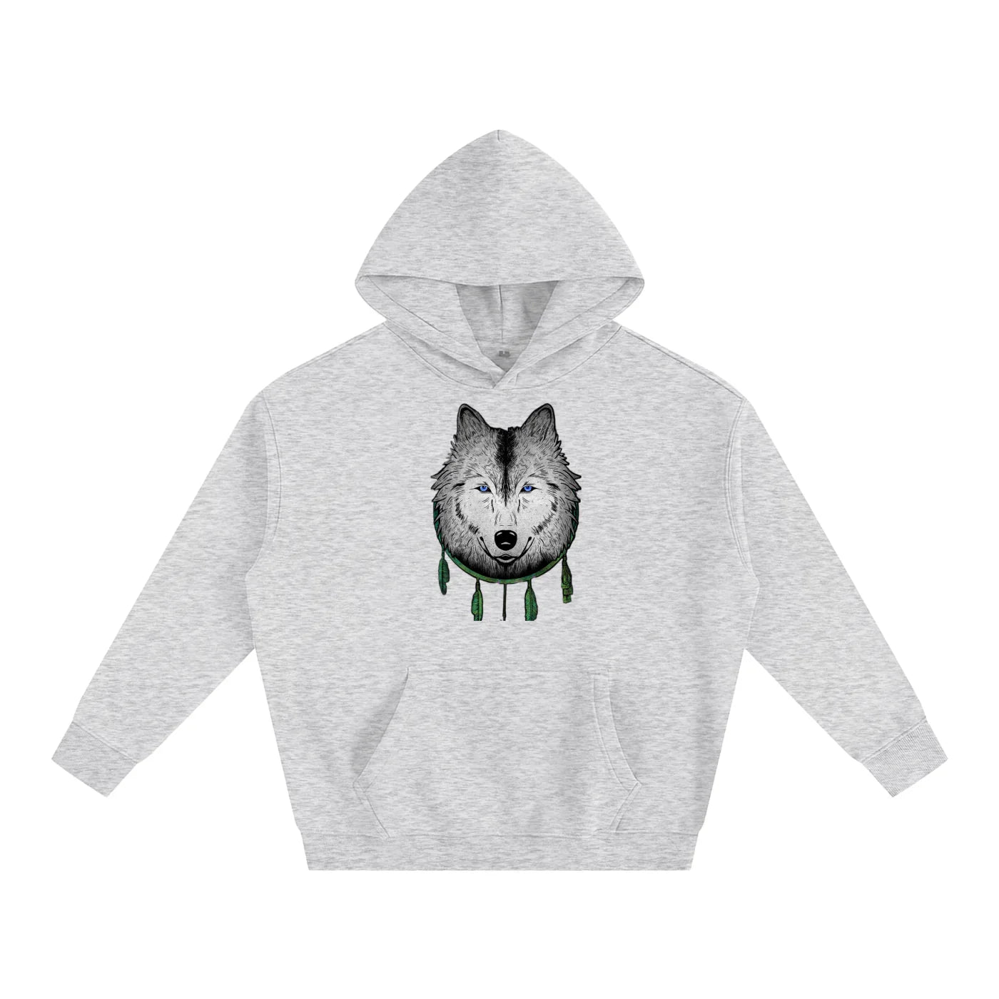 White Wolf Oversized Fleeced Pullover Hoodie - CUSTOM ORDER