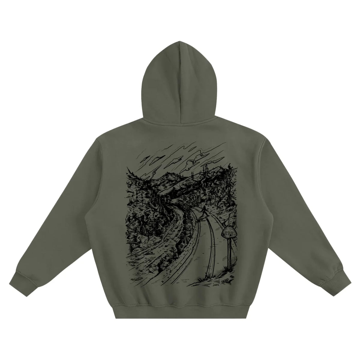 Highway 299 Bigfoot Fleeced Boxy Pullover Hoodie - CUSTOM ORDER