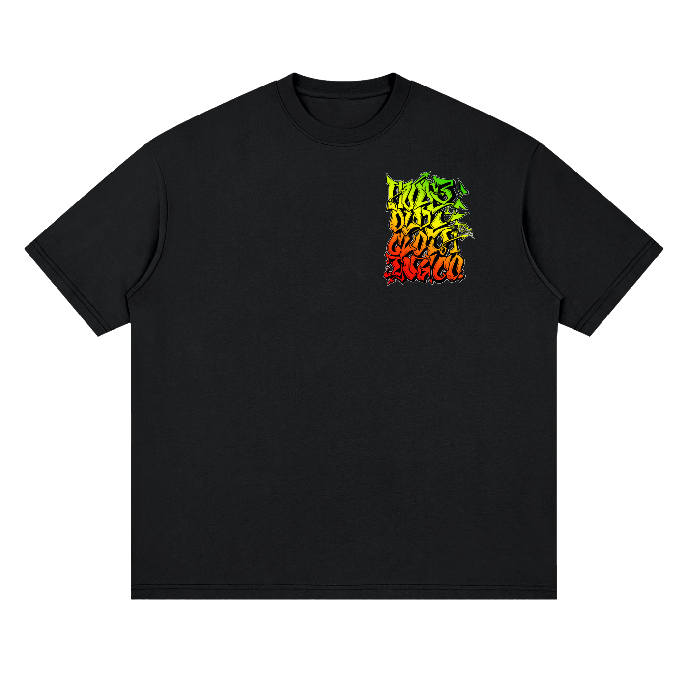 Graffiti Stacks Streetwear Loose Drop Shoulder TShirt - CUSTOM ORDER