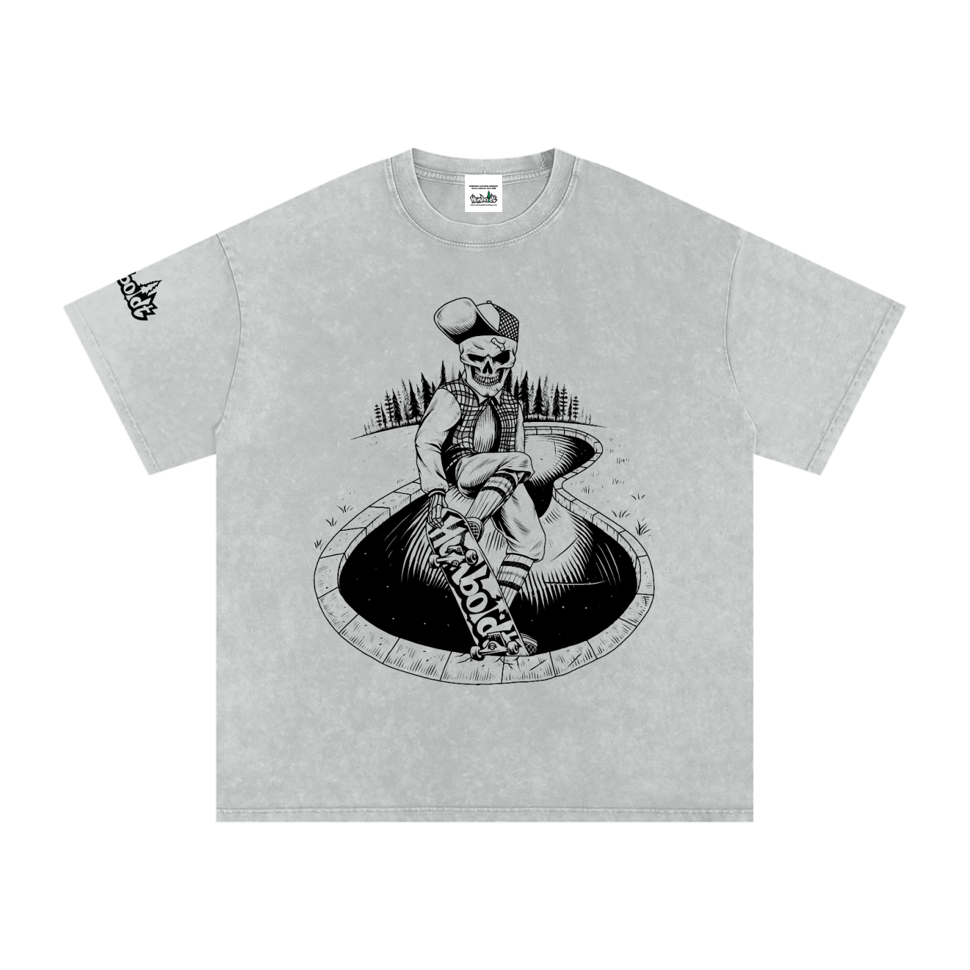 Skate Life Snow Washed Oversized Cotton T-Shirt-CUSTOM ORDER