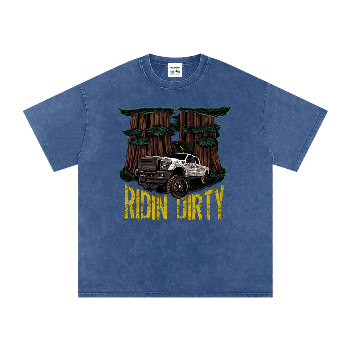 Ridin Dirty Snow Washed Oversized Cotton TShirt - CUSTOM ORDER
