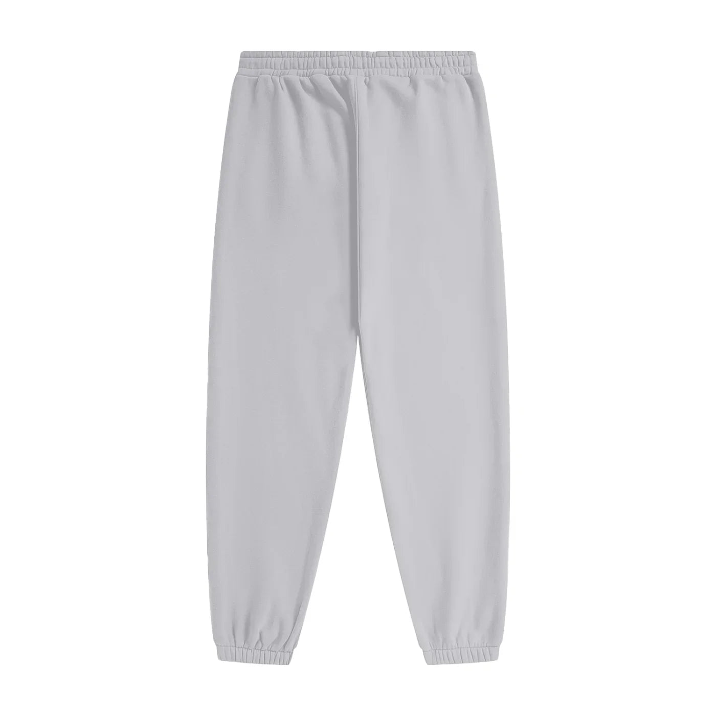 Light gray jogger pants with elastic waist and cuffs, casual streetwear style