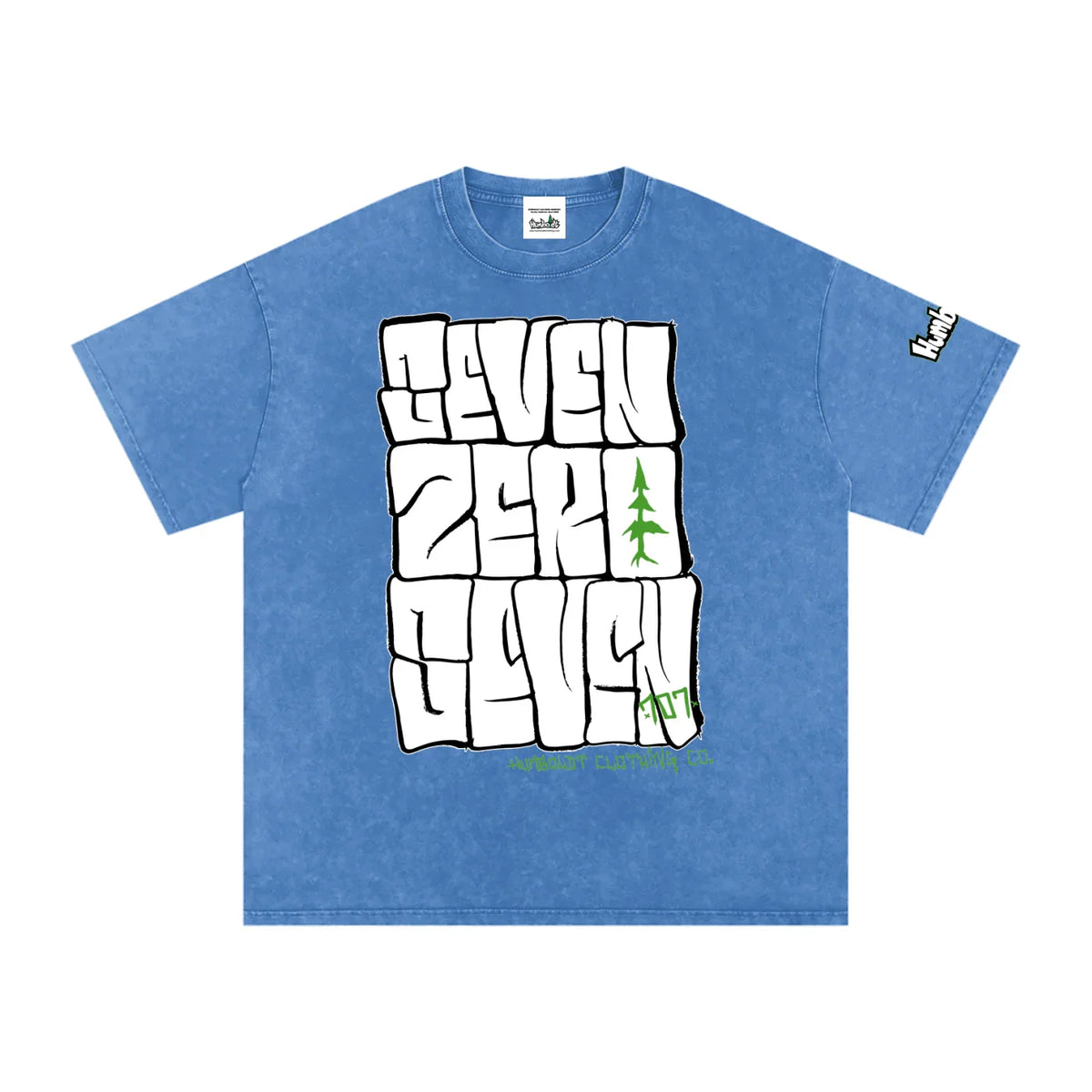 Seven Zero Seven Snow Washed Oversized Cotton Tshirt - CUSTOM ORDER