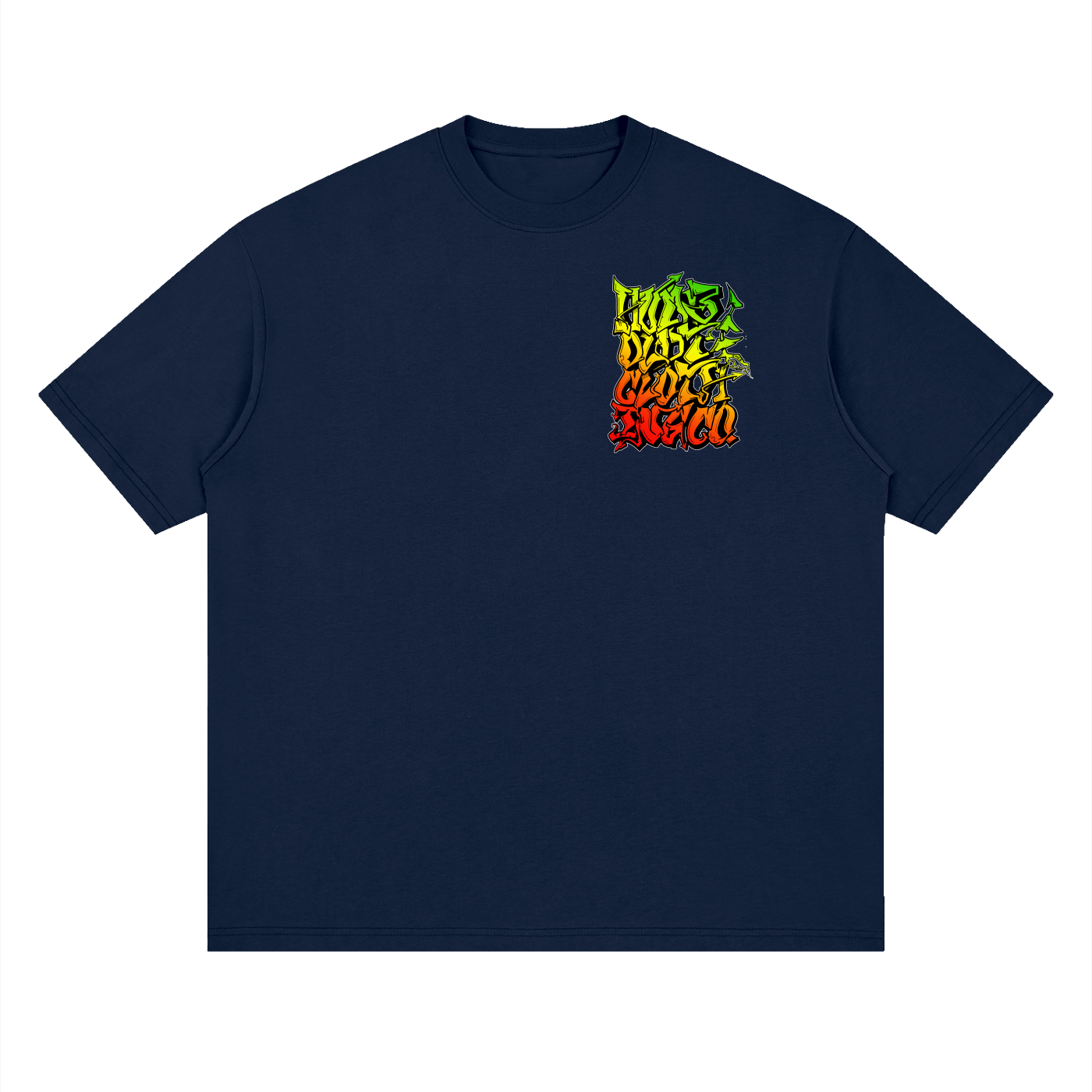 Graffiti Stacks Streetwear Loose Drop Shoulder TShirt - CUSTOM ORDER