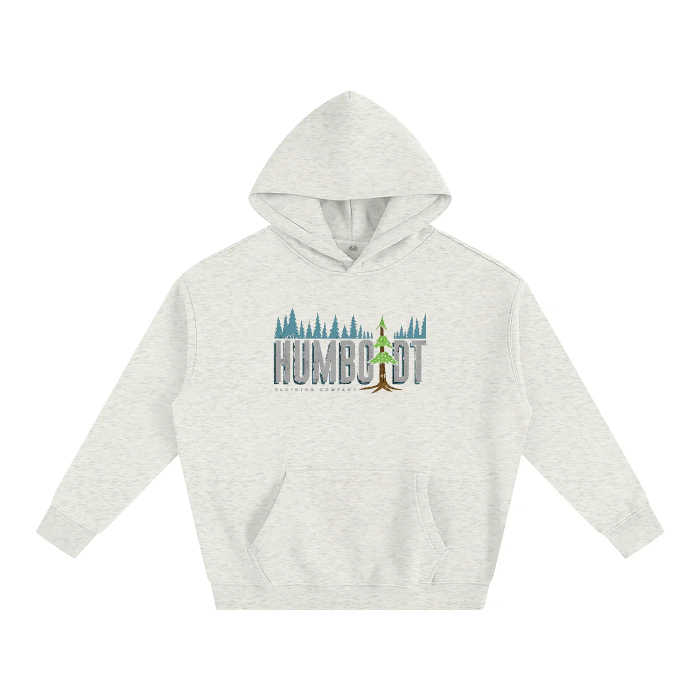 Humboldt hoodie with forest graphic, outdoors style streetwear for Northern California vibes