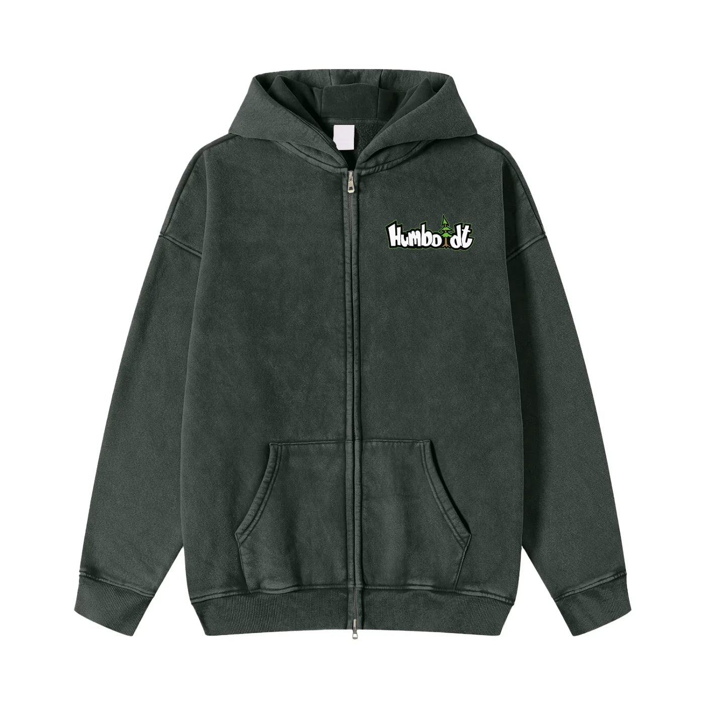 Mountain Scene Snow Washed Fleece Zipper Hoodie -CUSTOM ORDER