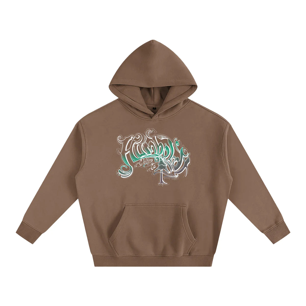 Scrolly Oversized Fleeced Pullover Hoodie - CUSTOM ORDER