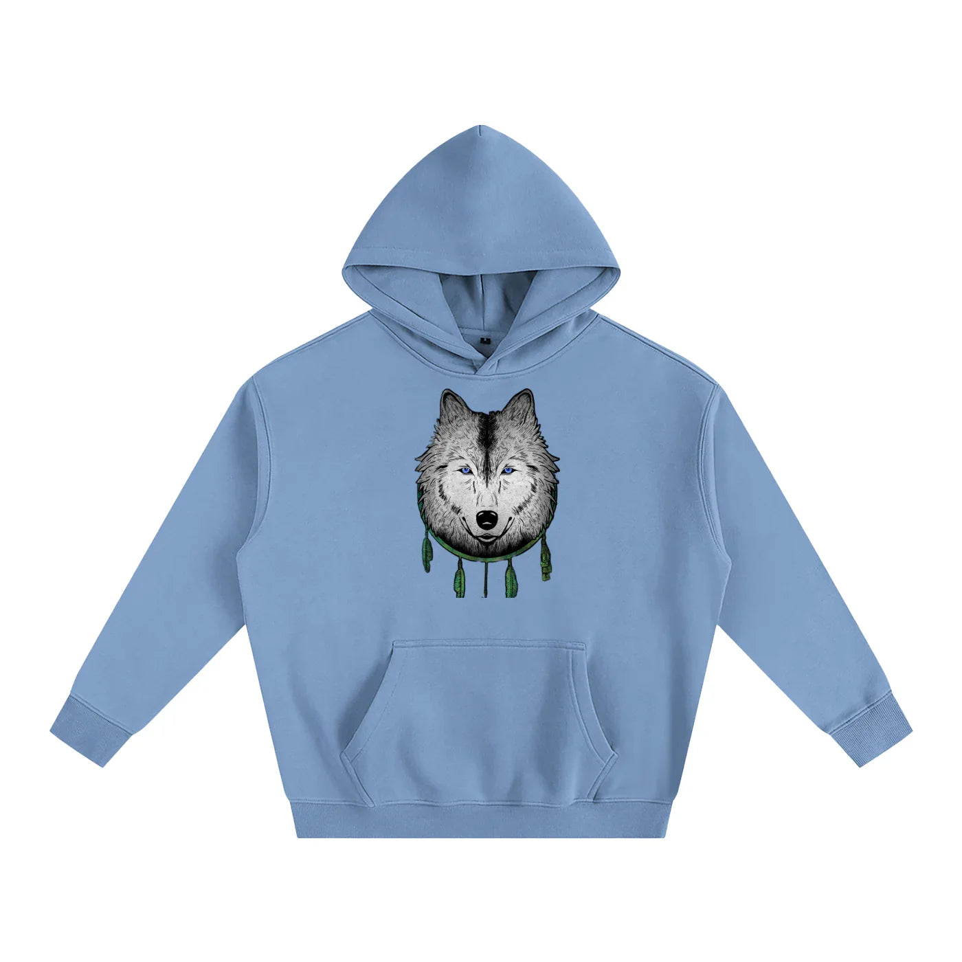 White Wolf Oversized Fleeced Pullover Hoodie - CUSTOM ORDER