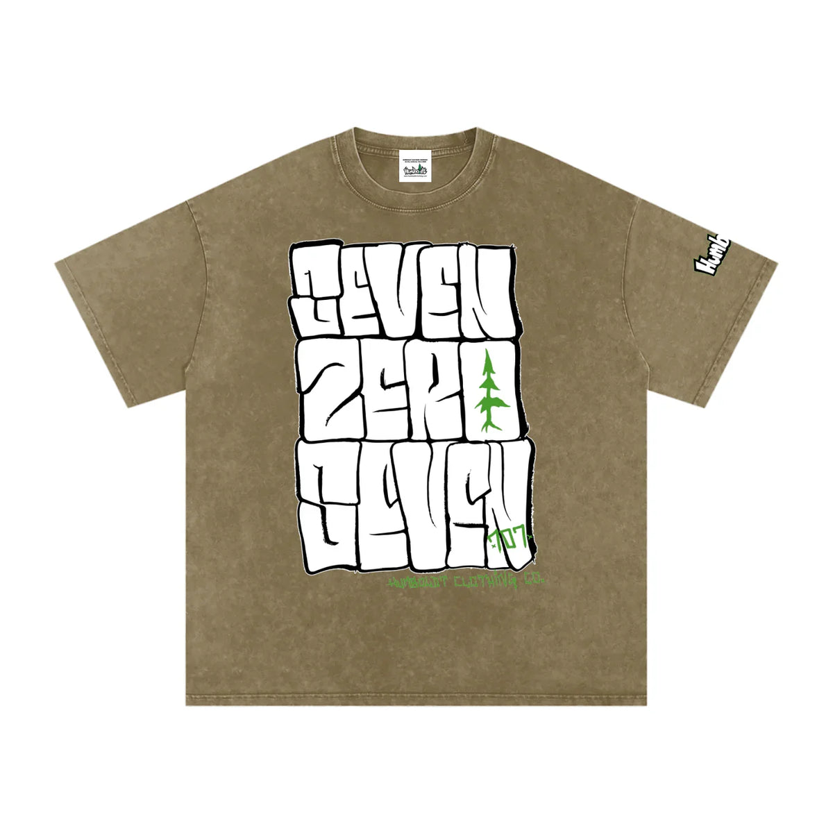 Seven Zero Seven Snow Washed Oversized Cotton Tshirt - CUSTOM ORDER