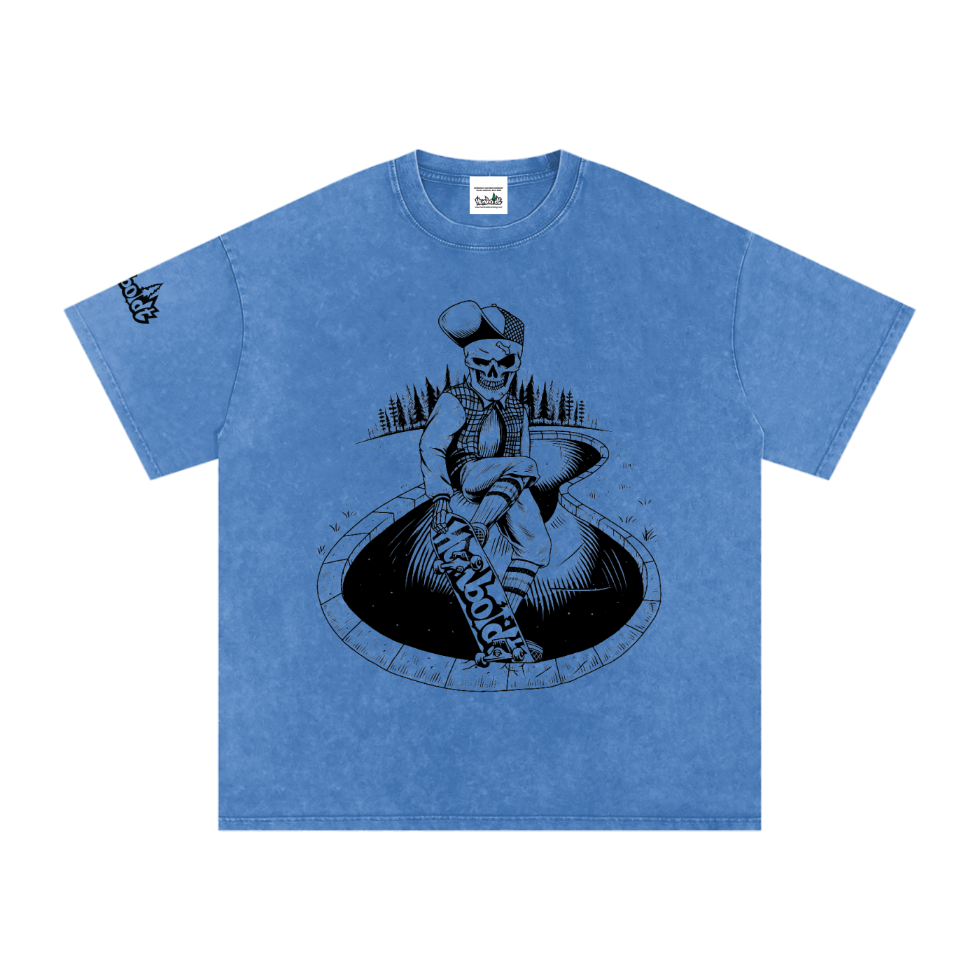 Skate Life Snow Washed Oversized Cotton T-Shirt-CUSTOM ORDER