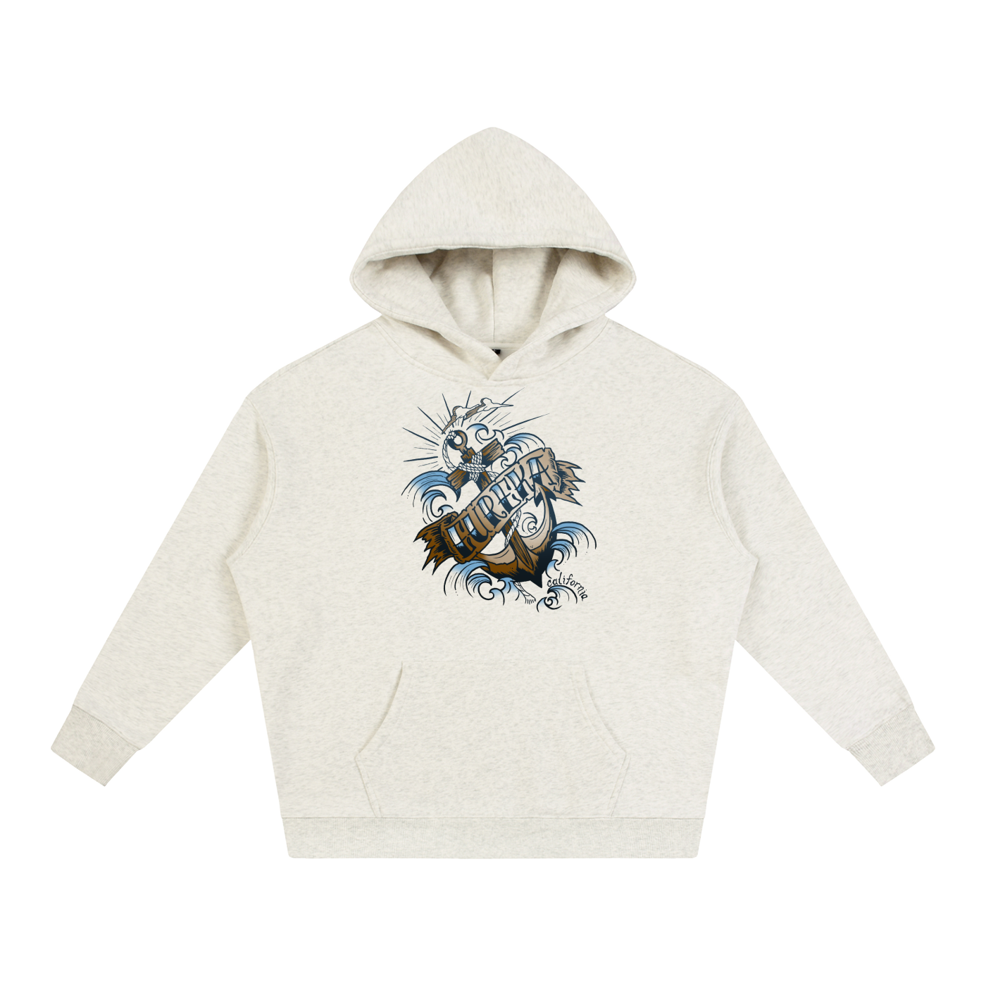 Eureka Anchor Oversize Fleeced Pullover Hoodie - CUSTOM ORDER