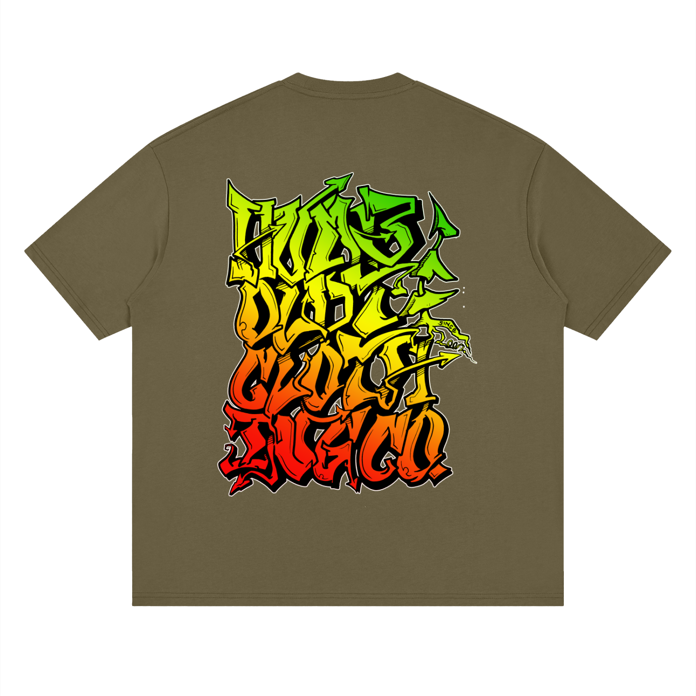 Graffiti Stacks Streetwear Loose Drop Shoulder TShirt - CUSTOM ORDER