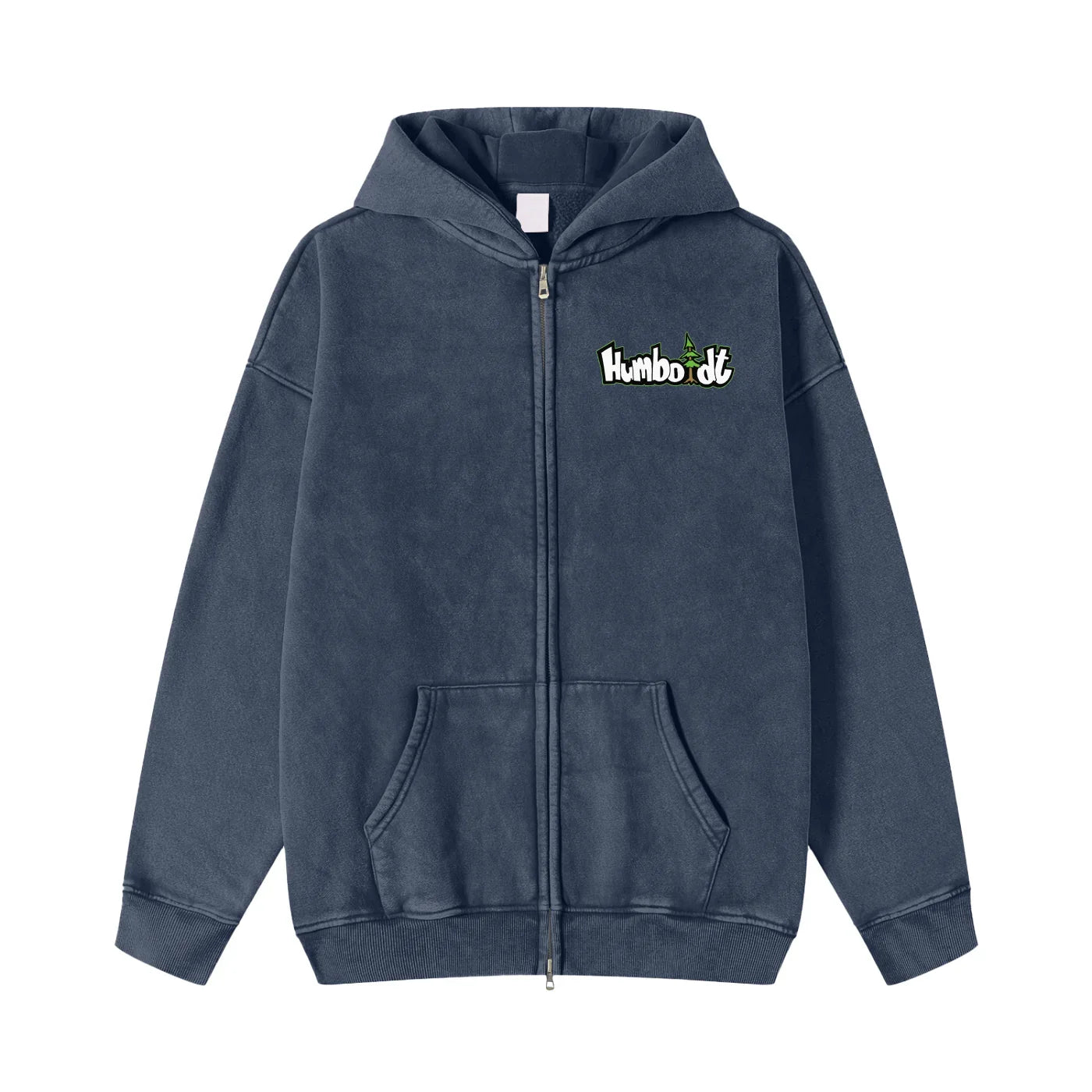 Mountain Scene Snow Washed Fleece Zipper Hoodie -CUSTOM ORDER