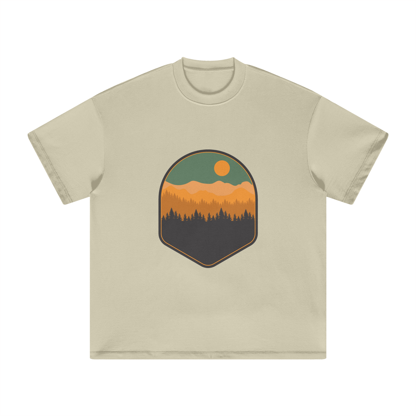 Mountain Scene Earth Tone T-Shirt