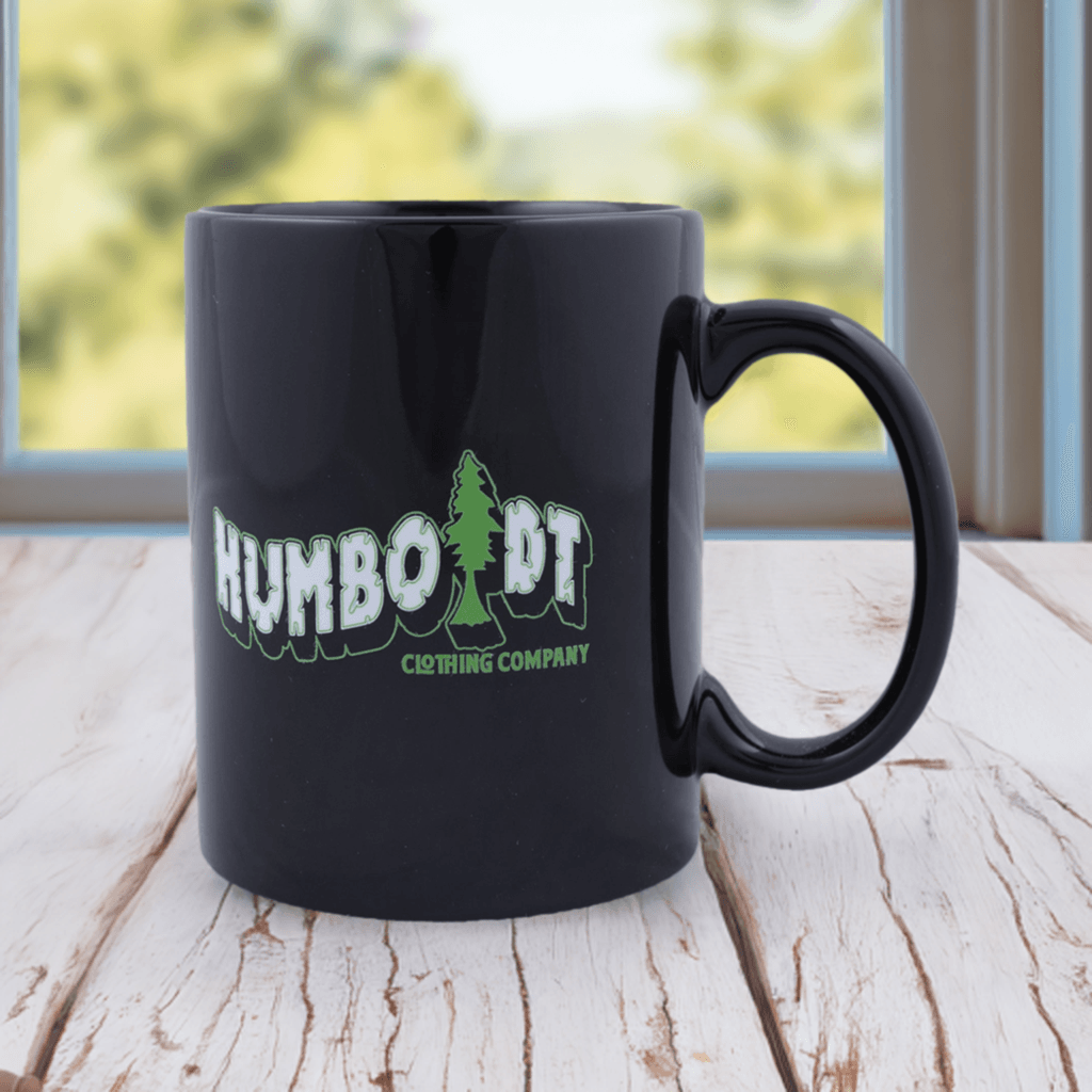 11oz 3D Wavy Logo Black Ceramic Mug