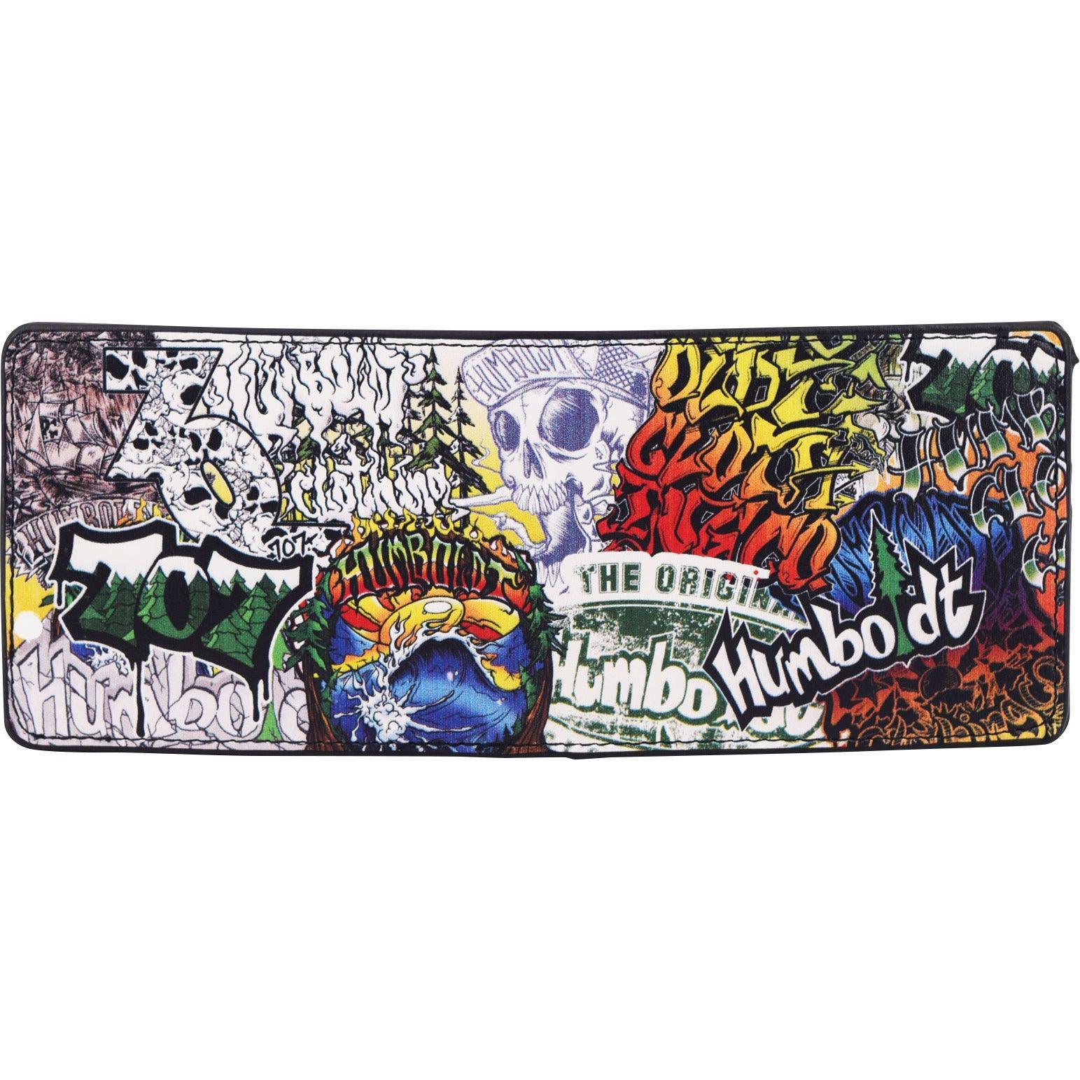 Vibrant graffiti-style mousepad with Humboldt County art, skulls, trees, and bold lettering for urban streetwear fans