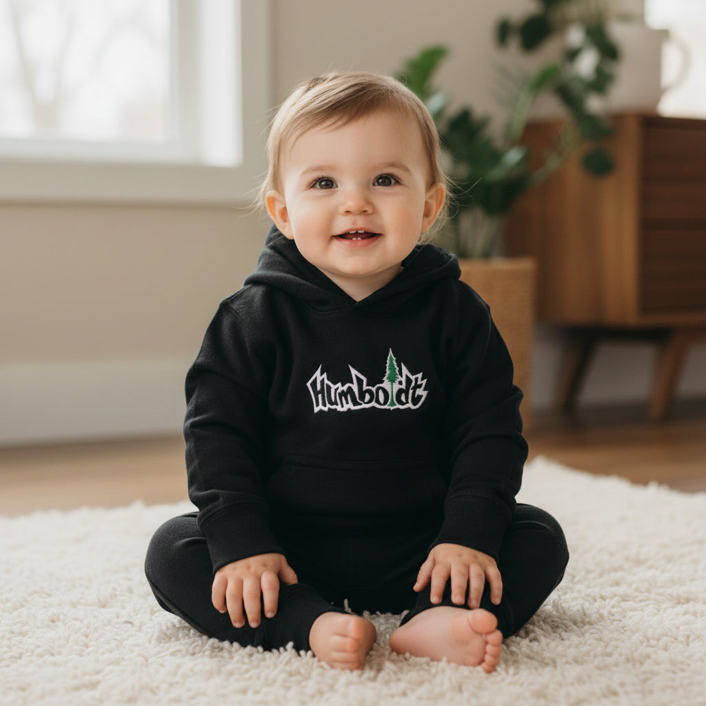 Treelogo Outline Norcal Toddler Pullover Hoodie Black