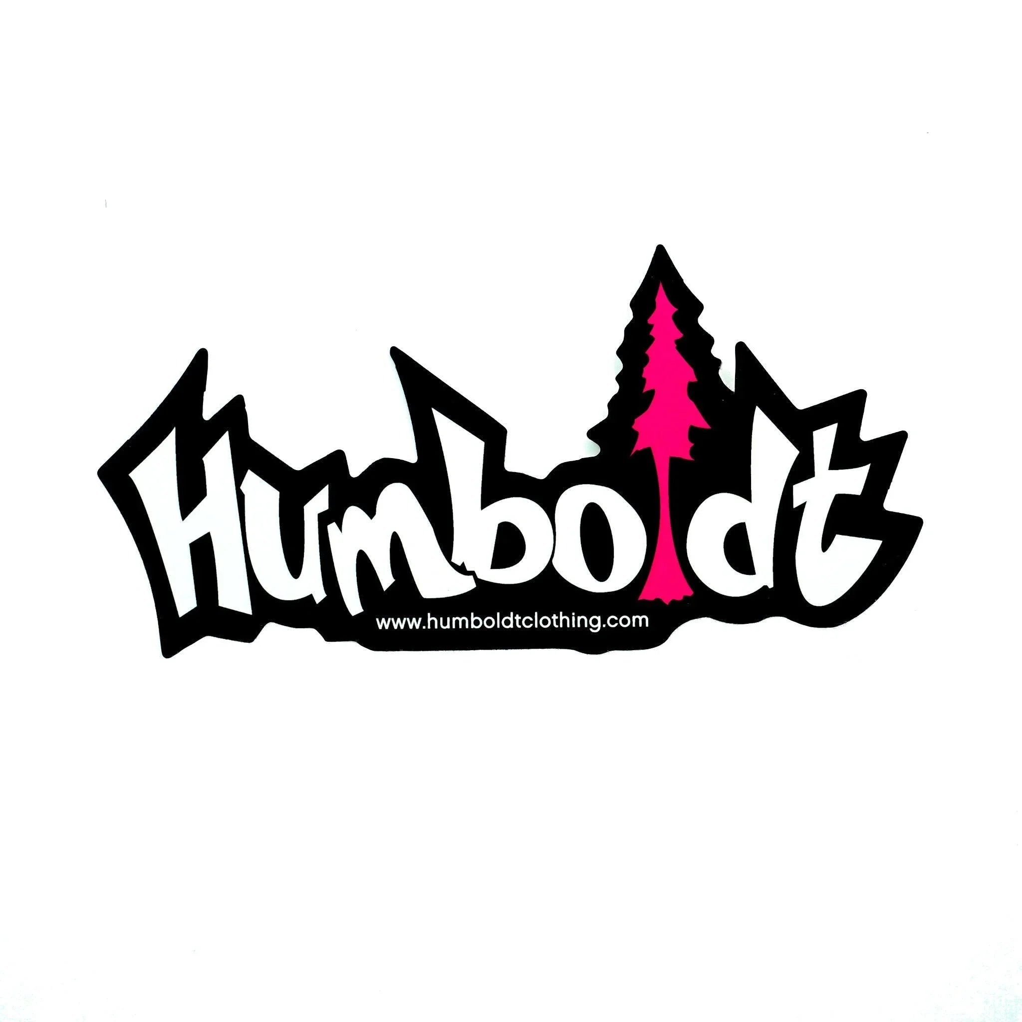 Humboldt Clothing Company logo with pink tree design, urban streetwear brand from Northern California