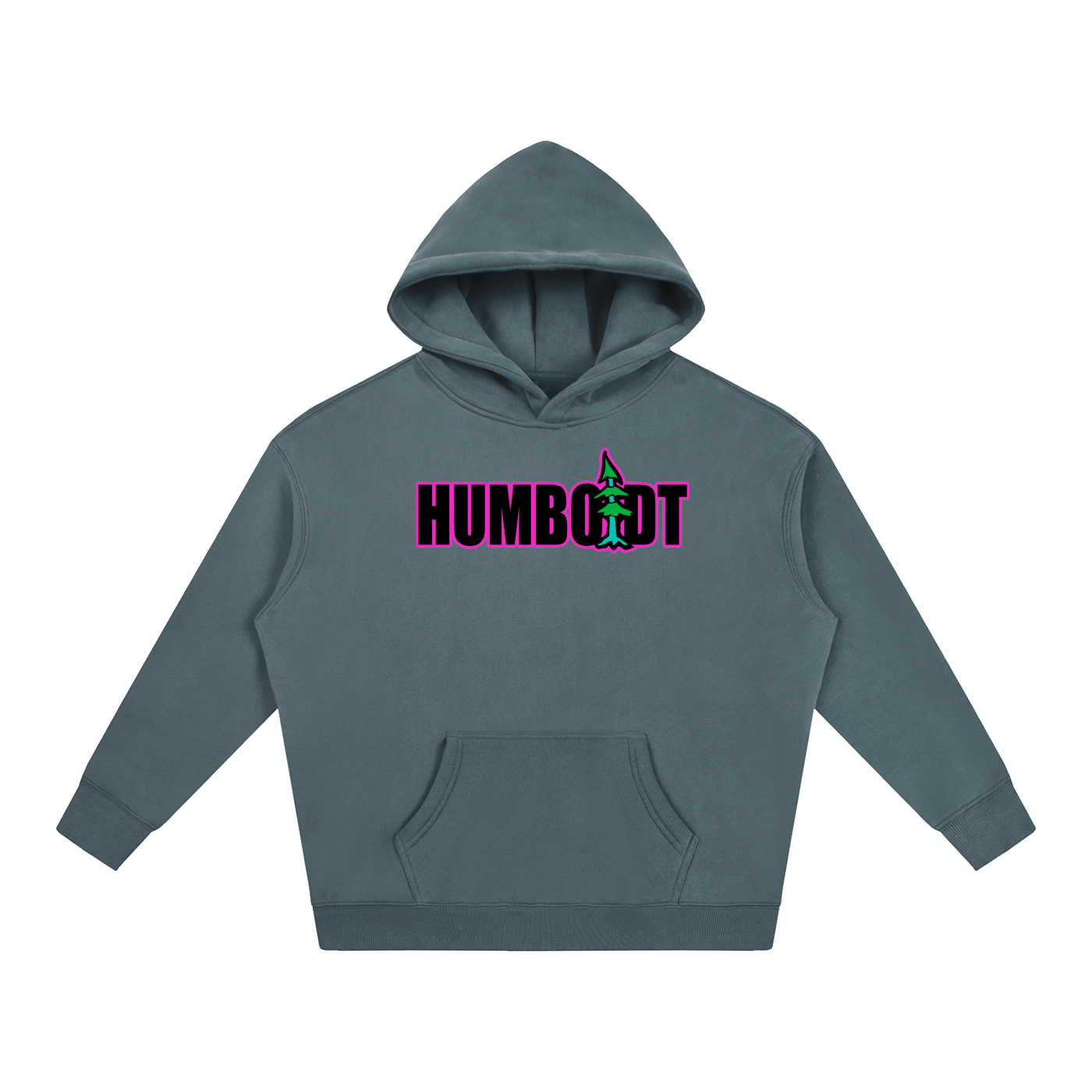 Humboldt Blockstyle Oversize Fleeced Pullover Hoodie Hot Pink Colorway - CUSTOM ORDER