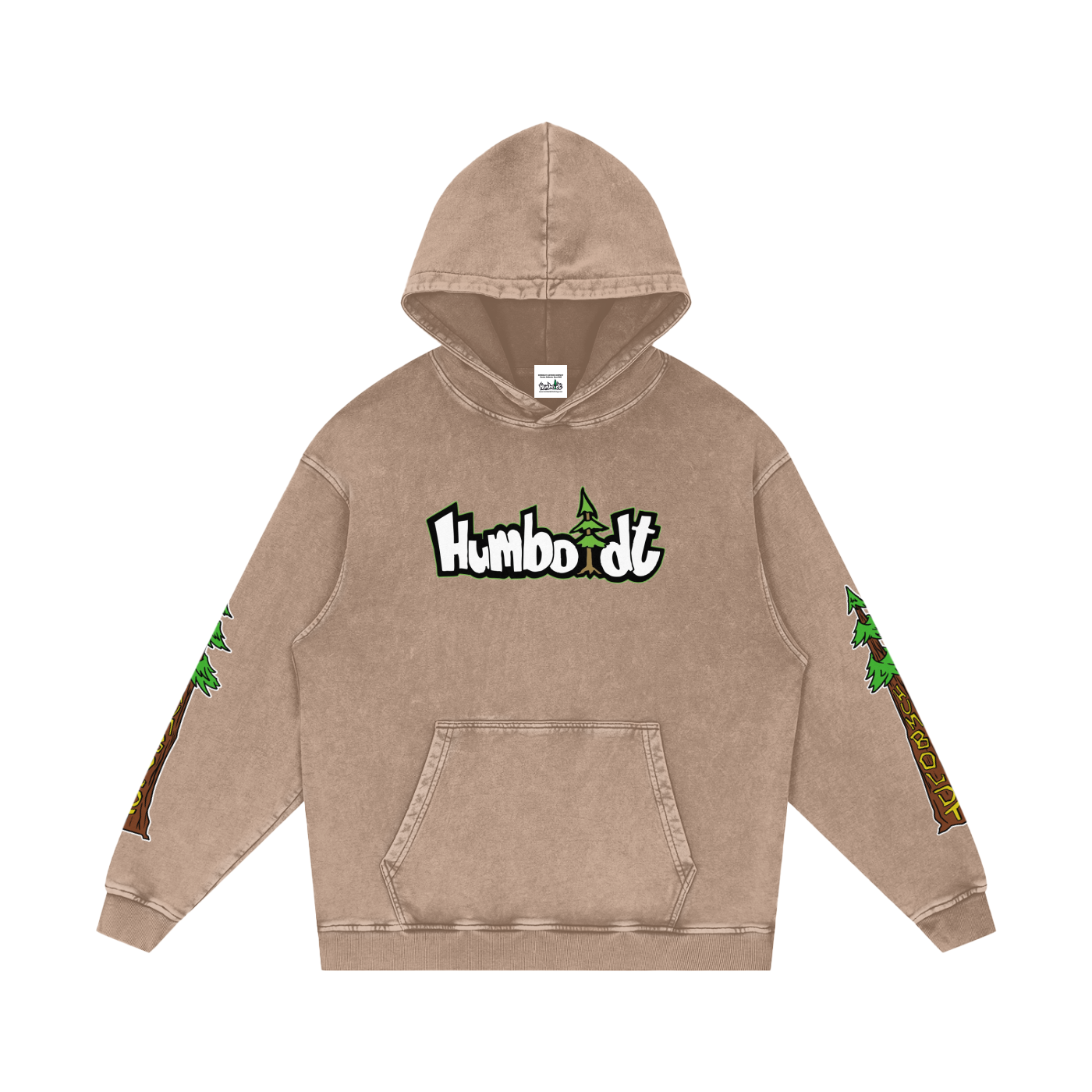 Avenue Trees New Style Logo Snow Washed Loose Cotton Pullover Hoodie - CUSTOM ORDER