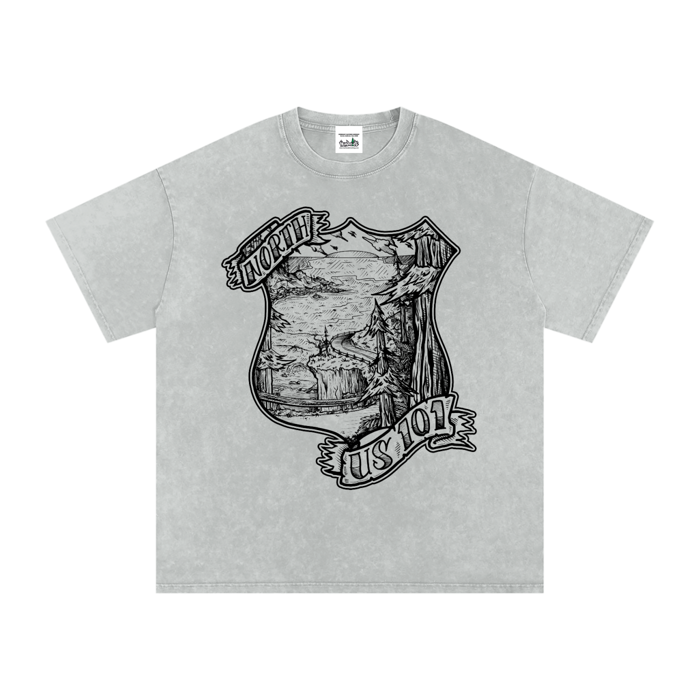 101 North Snow Washed Oversized Cotton TShirt - CUSTOM ORDER