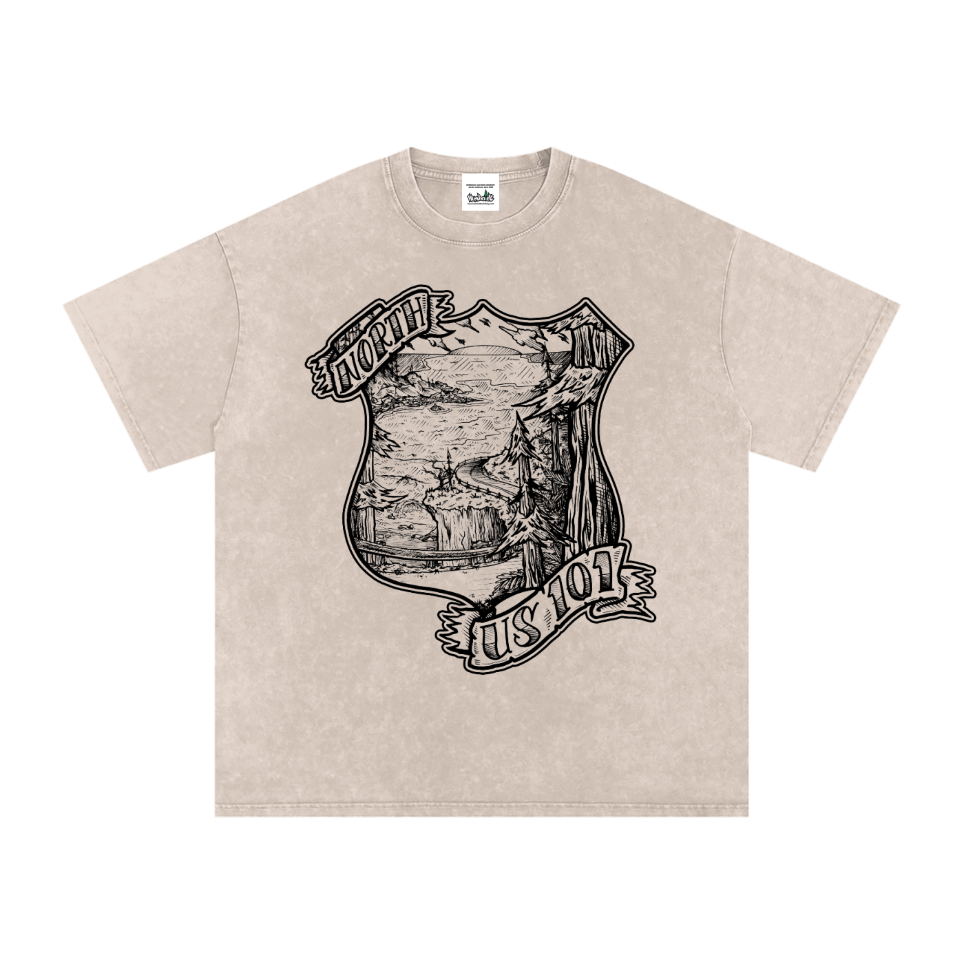 101 North Snow Washed Oversized Cotton TShirt - CUSTOM ORDER