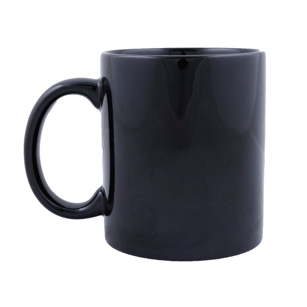 11oz 3D Wavy Logo Black Ceramic Mug