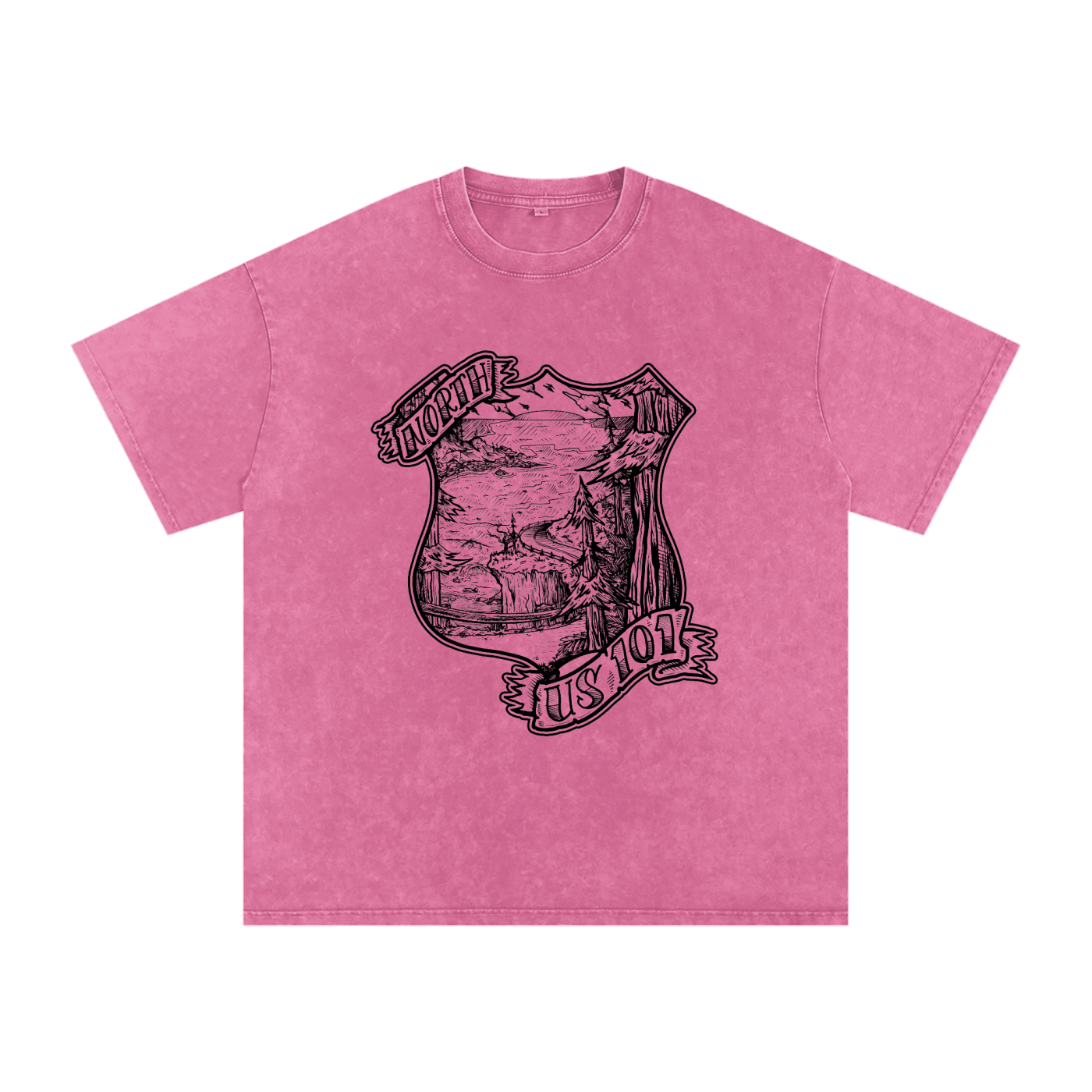 101 North Snow Washed Oversized Cotton T-Shirt-CUSTOM ORDER