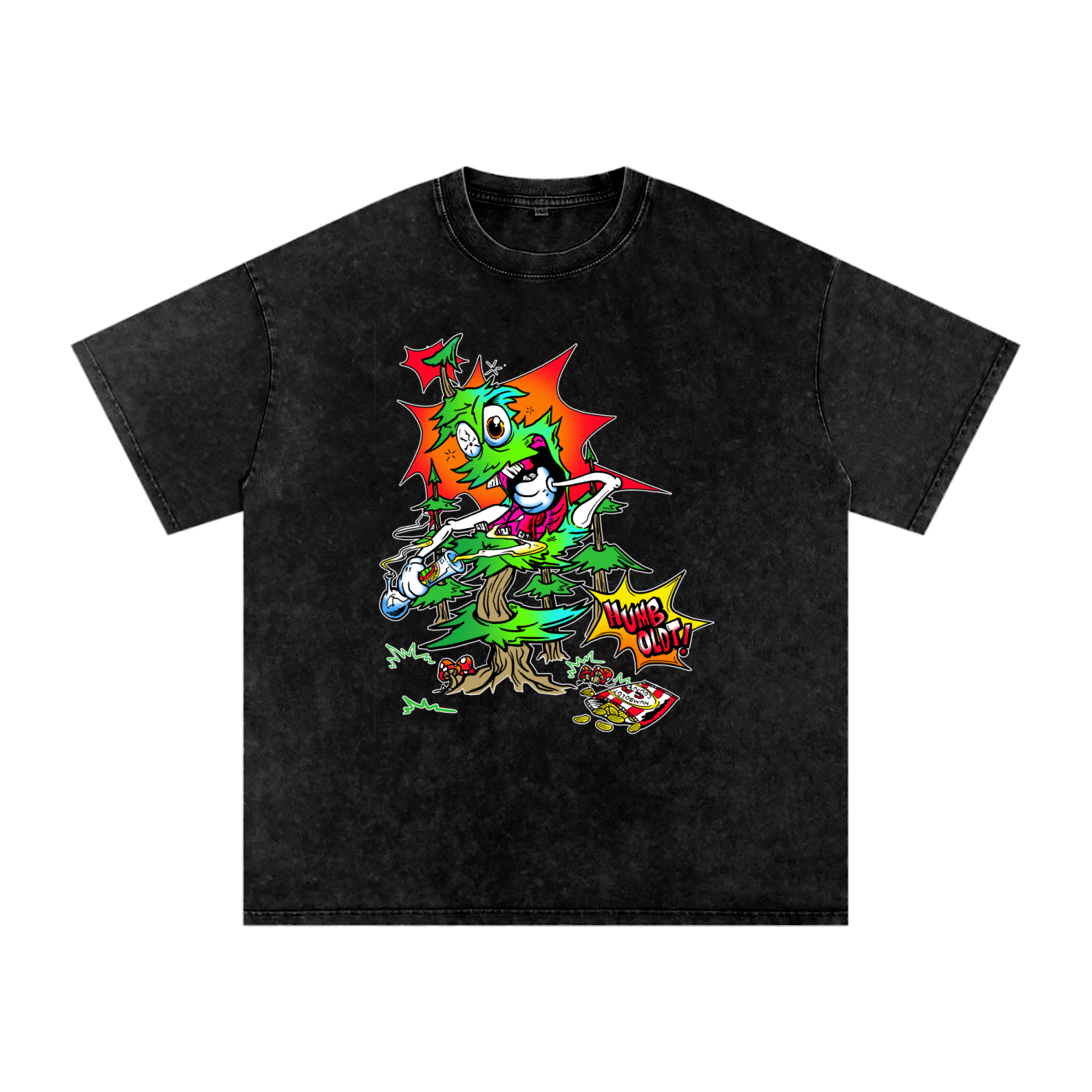 Woody Red Eyes Snow Washed Oversized Cotton TShirt - CUSTOM ORDER