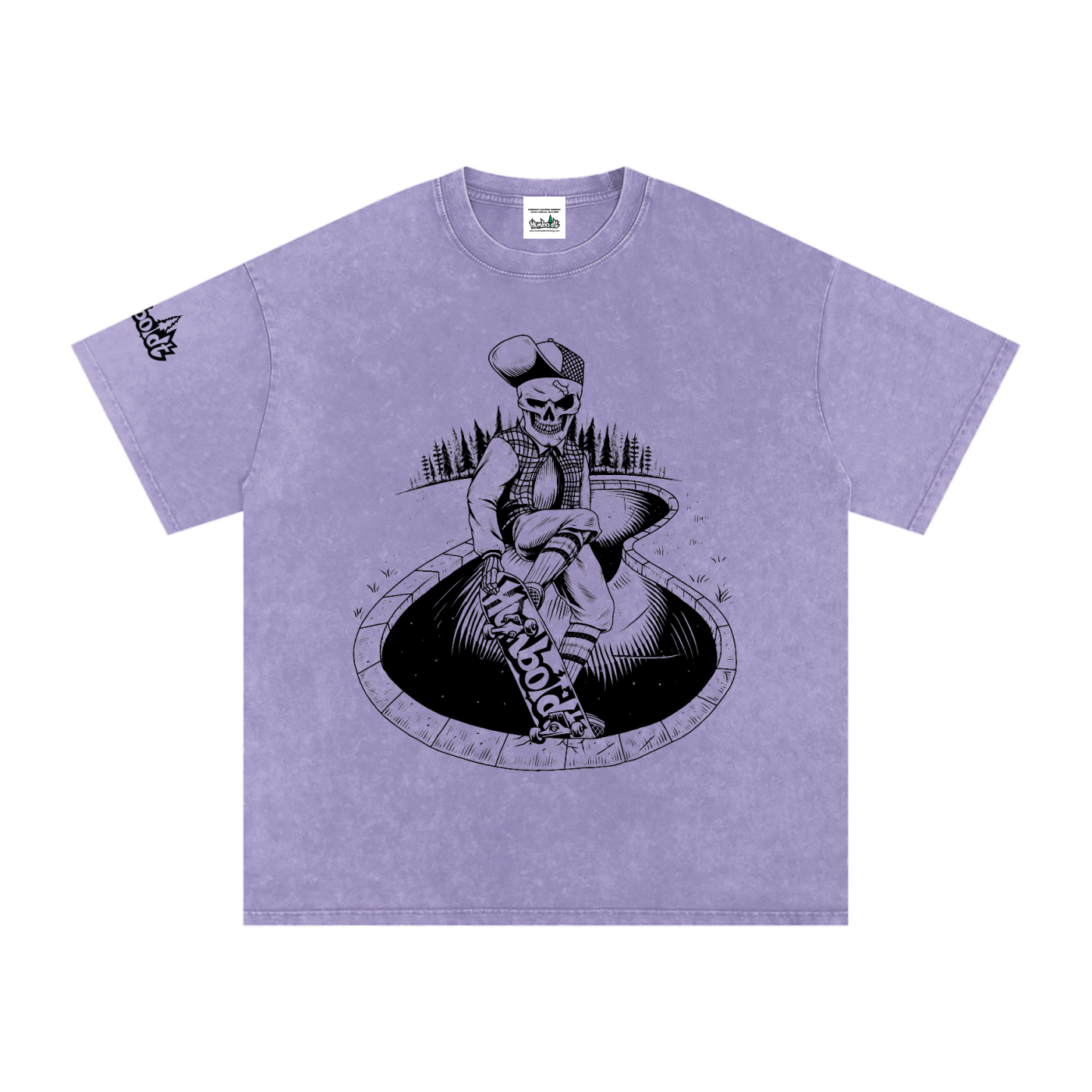 Skate Life Snow Washed Oversized Cotton T-Shirt-CUSTOM ORDER