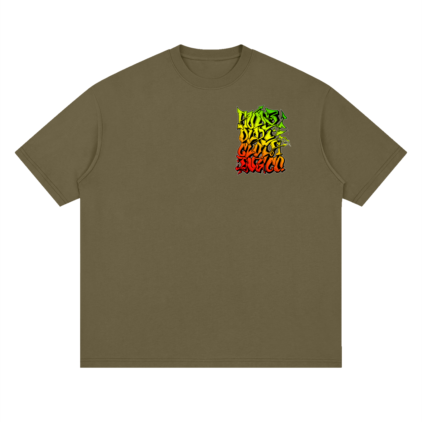 Graffiti Stacks Streetwear Loose Drop Shoulder TShirt - CUSTOM ORDER