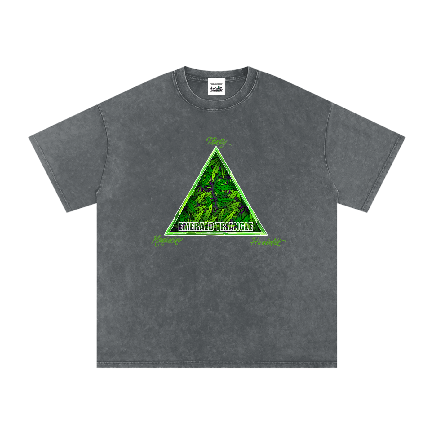 Emerald Triangle Snow Washed Oversized Cotton Tshirt-CUSTOM ORDER