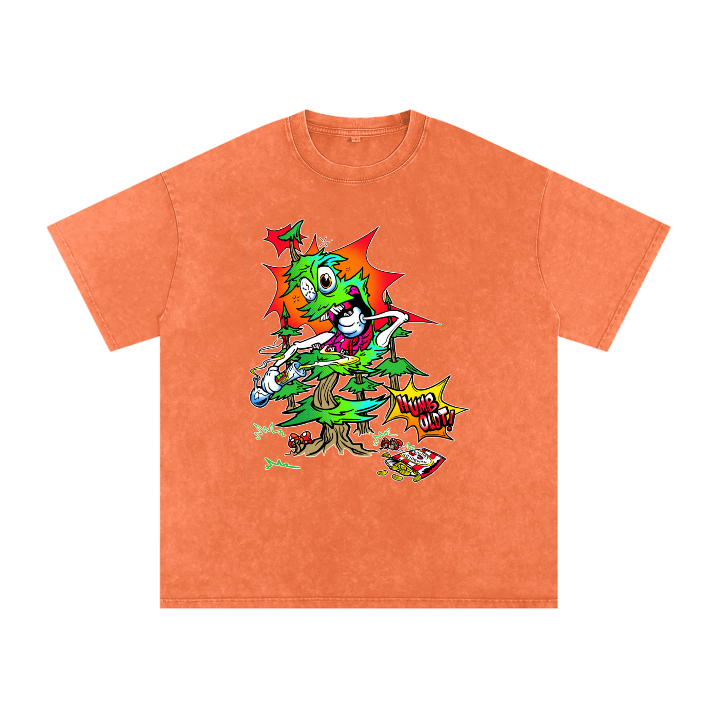 Woody Red Eyes Snow Washed Oversized Cotton TShirt - CUSTOM ORDER