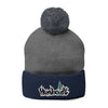 Treelogo Outline Pom Foldup Beanie