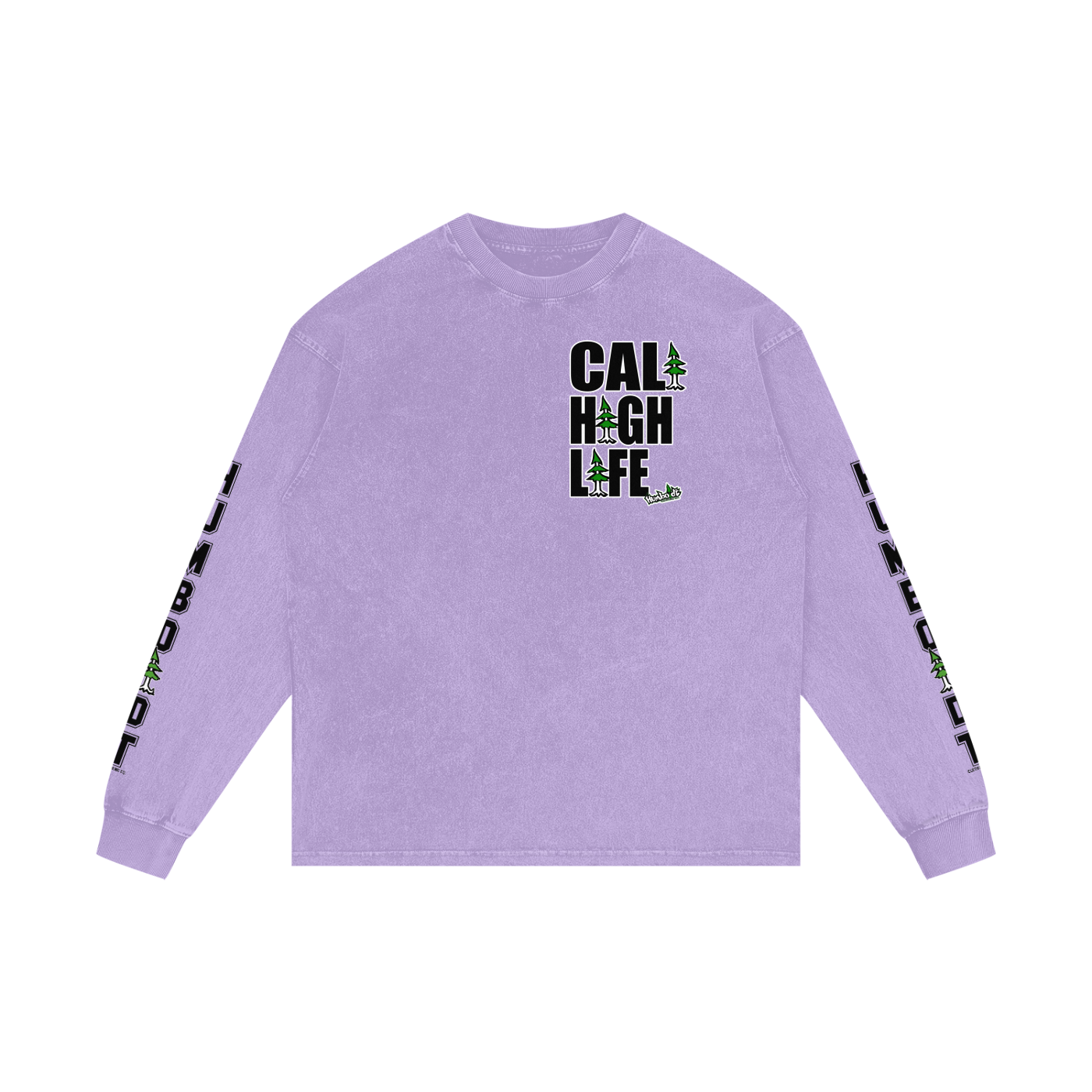 Cali High Life Acid Wash Oversize Long Sleeve TShirt - CUSTOM ORDER
