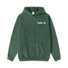Mountain Scene Snow Washed Zipper Fleece Hoodie