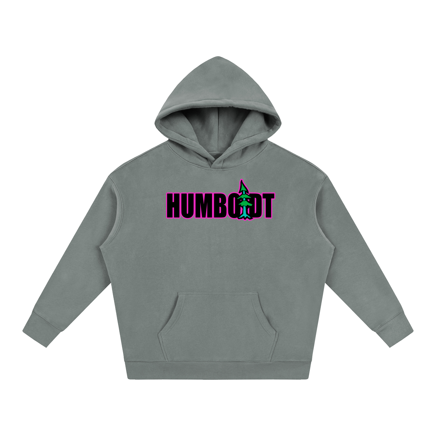 Humboldt Blockstyle Oversize Fleeced Pullover Hoodie Hot Pink Colorway - CUSTOM ORDER