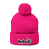 Treelogo Outline Pom Foldup Beanie