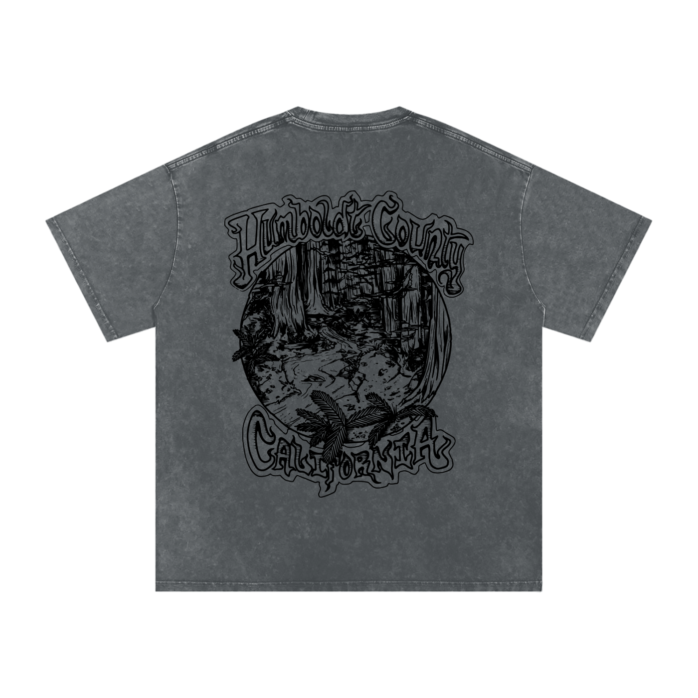 Deep Woods Snow Washed Oversized Cotton TShirt - CUSTOM ORDER