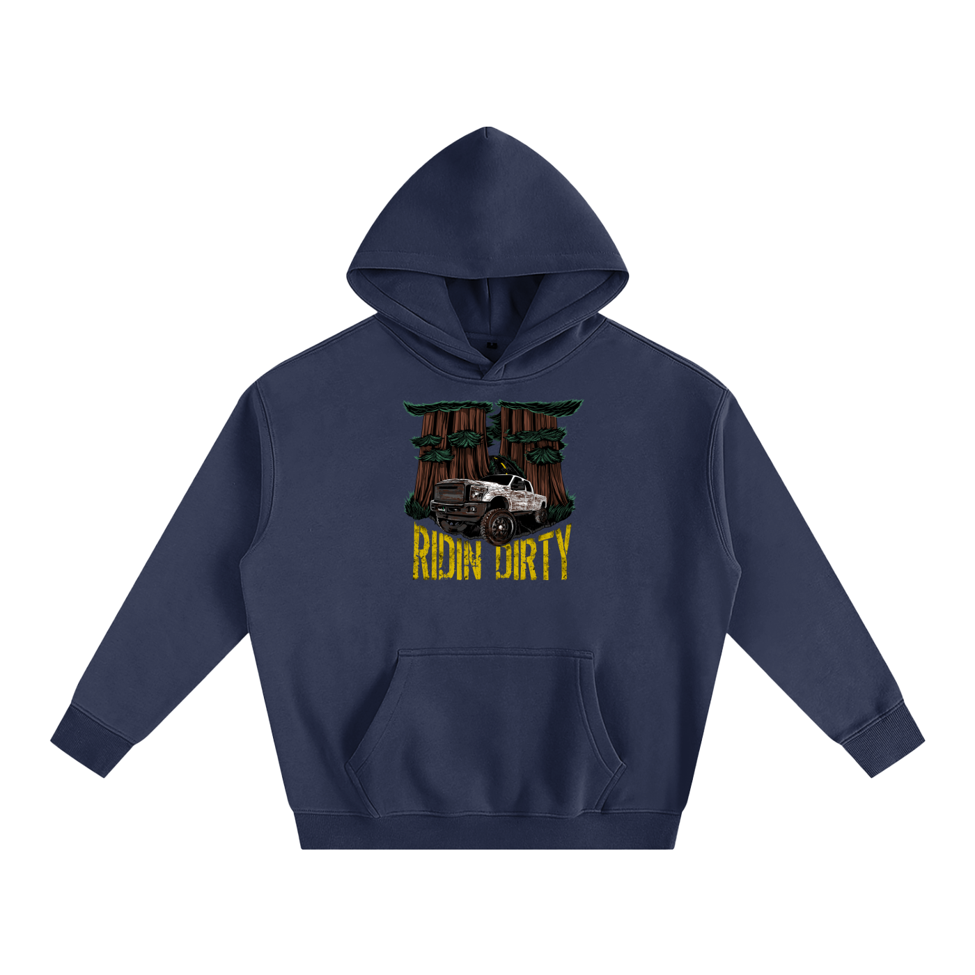 Ridin Dirty Oversize Fleeced Hoodie-CUSTOM ORDER
