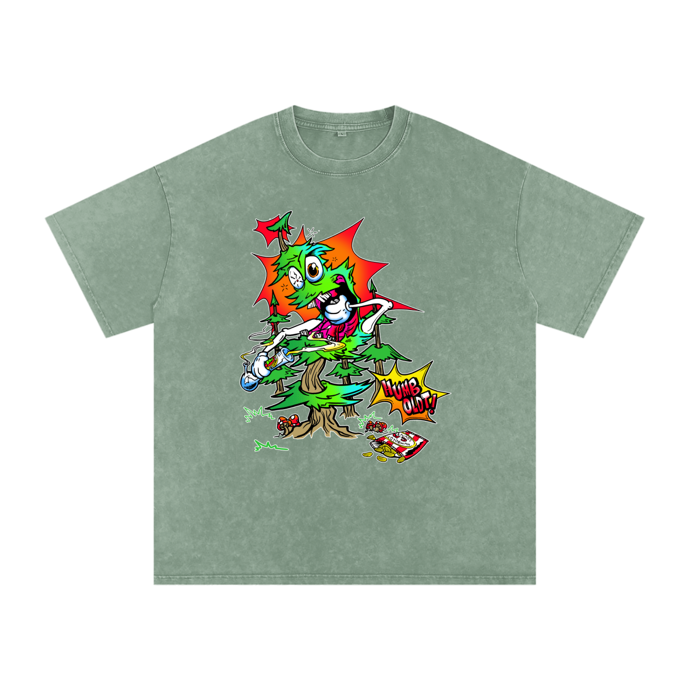 Woody Red Eyes Snow Washed Oversized Cotton TShirt - CUSTOM ORDER